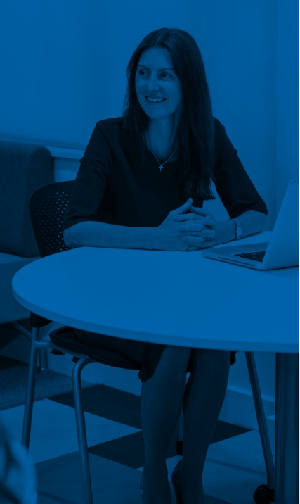 Woman working with a laptop